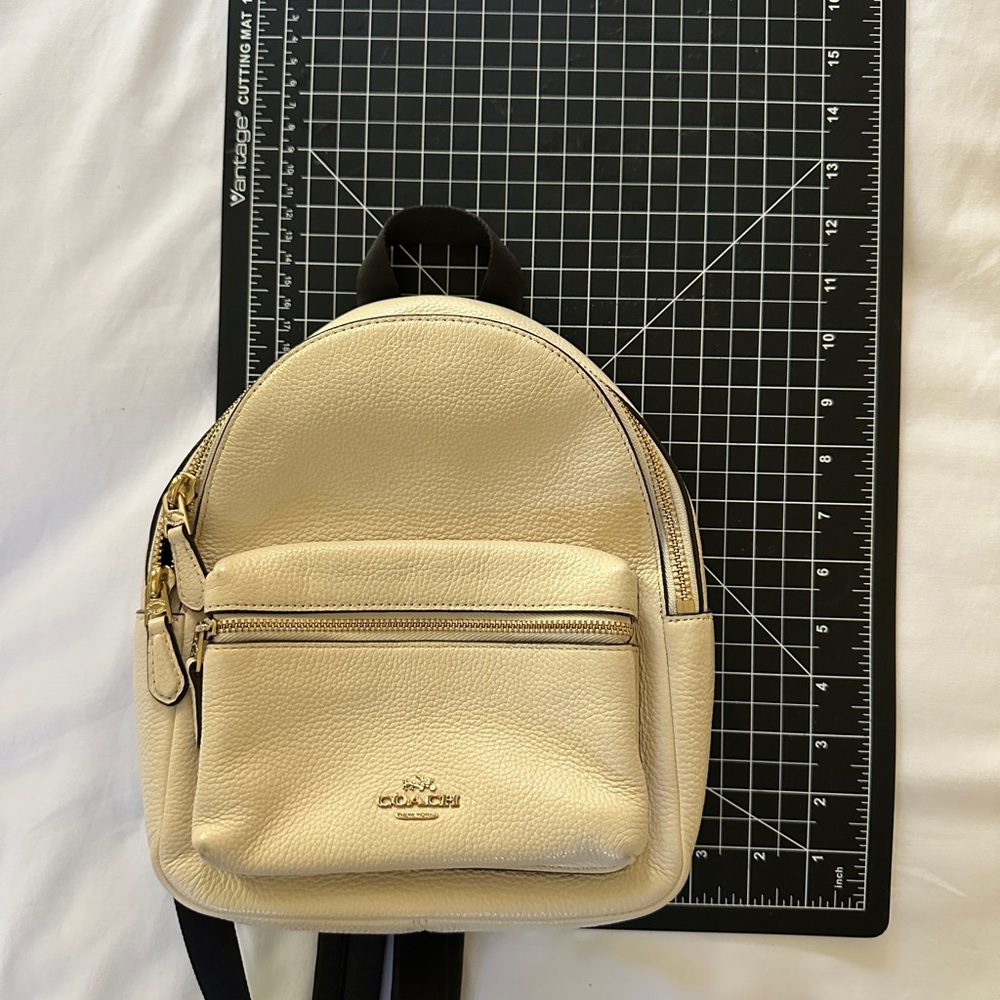 Coach Ivory Leather Backpack